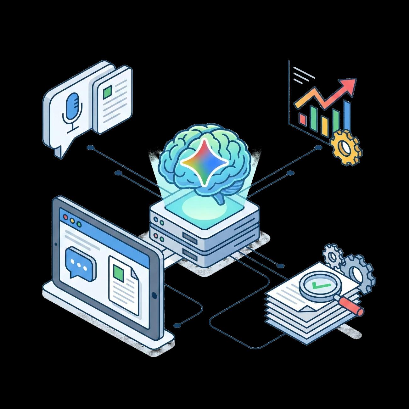 Visualisation de l'intégration d'IA dans une application web