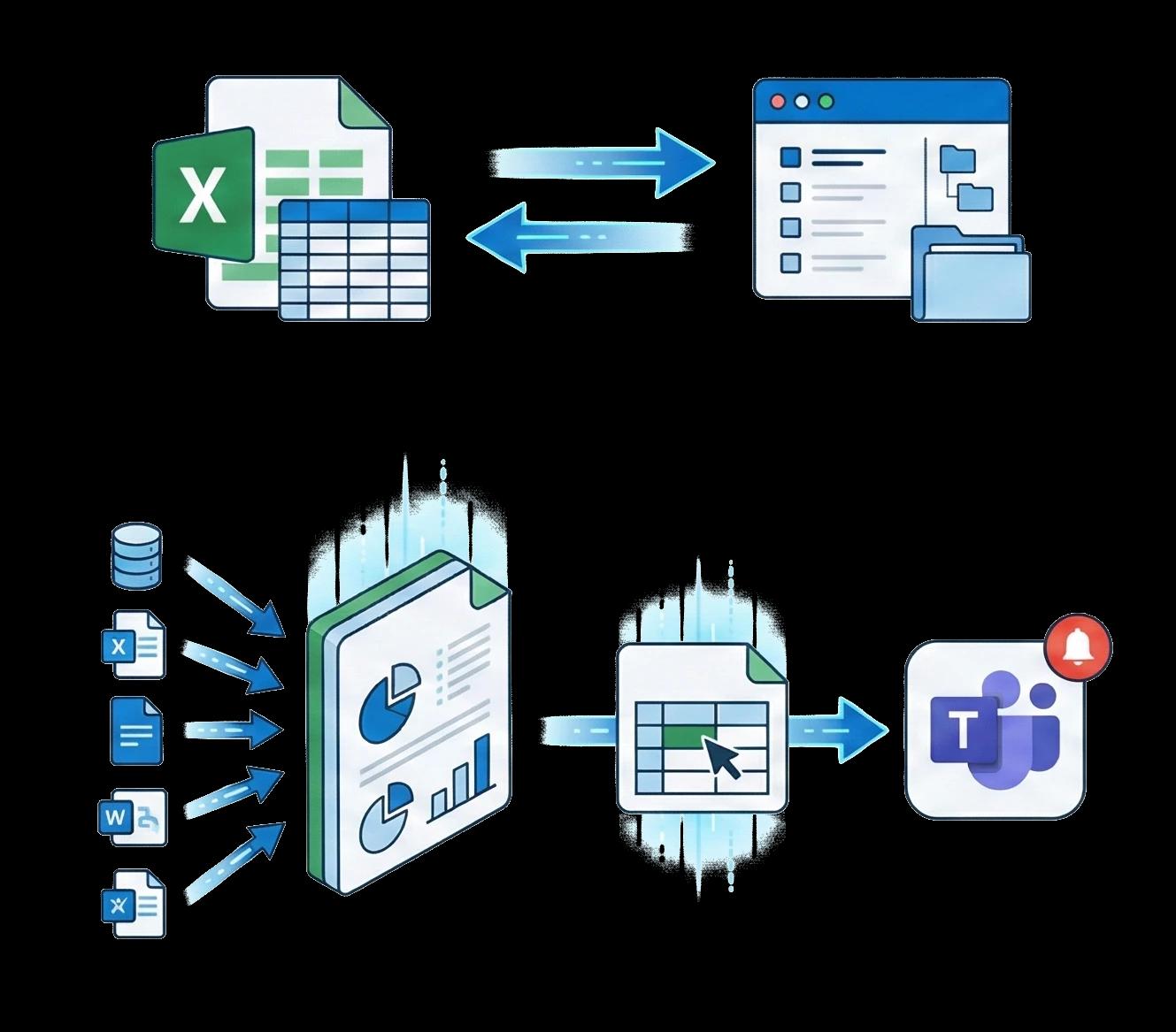 Connexion et automatisation entre Excel, SharePoint et Teams
